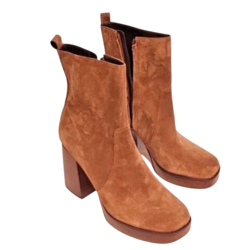 Marc Fischer Brown/Tan Leather Boots(Size 9.5M)